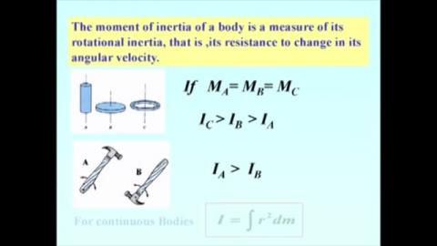 Comment on moment of inertial 