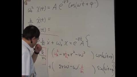 Solution of the damped oscillation