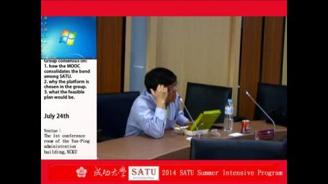 2014 SATU Summer Intensive Program：Lunch discussion and closing remark