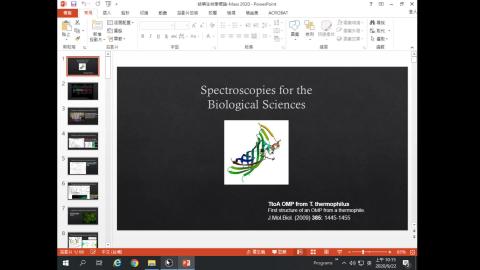 20200922 Spectroscopies for the Biological Sciences