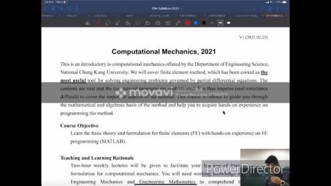 Prof. Yu: Computational Mechanic 計算力學  0225