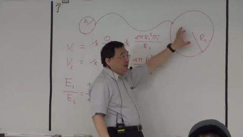 Two conductors connecting by a wire