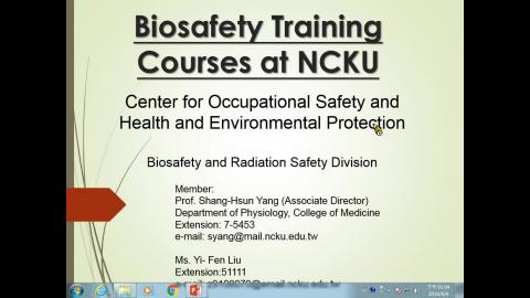 Biosafety Training Course at NCKU