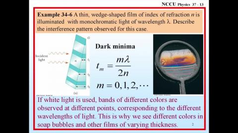 Example: thin film interference