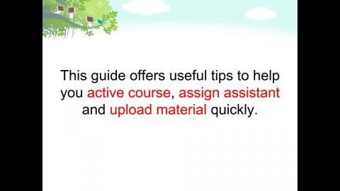 Quick start guide - Moodle instruction