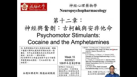 神經心理藥物學 Ch12 神經興奮劑 (2021-06-02,Part 1)