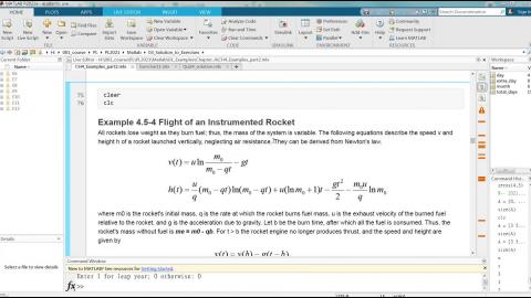 20210604_MATLAB_Chapter 4_Rocket Problems