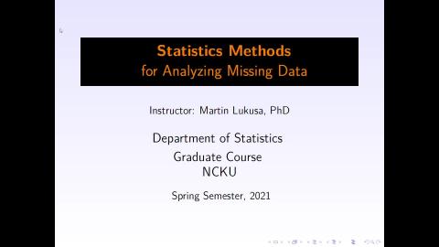 STATISTICAL METHODS FOR ANALYSIS WITH MISSING DATA_20210609_03