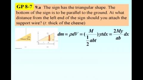 Example: CM of a triangular shape