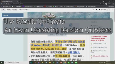 Eng. Version-7. use Moodle to create an exam consisting random questions-professors perspective生.mp4