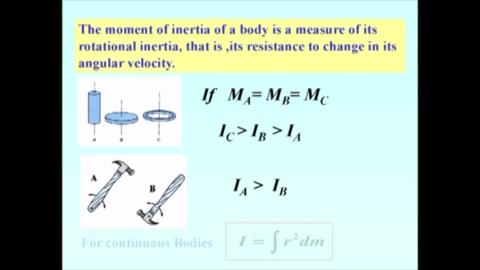 Comment on moment of inertial 