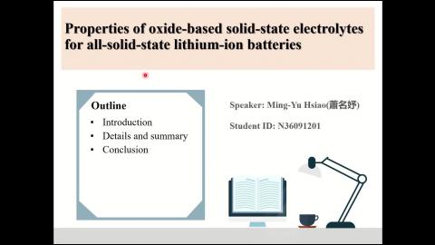 Properties of oxide-based solid-state electrolytes for all-solid-state lithium-ion batteries