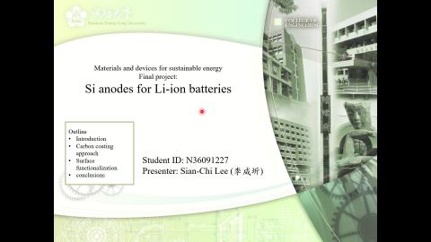 Si anodes for Li-ion batteries