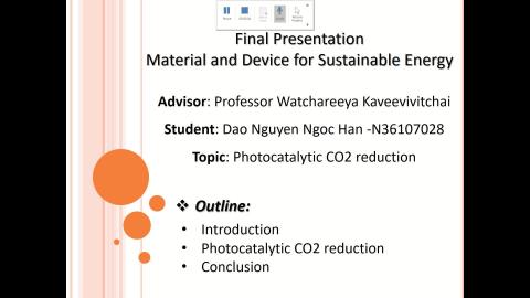 Final Project- Photocatalytic CO2 reduction - N36107028