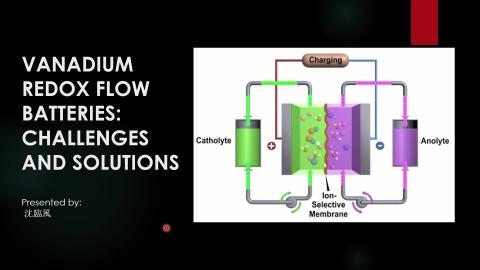 Vanadium Redox Flow Batteries: Challenges and Solutions