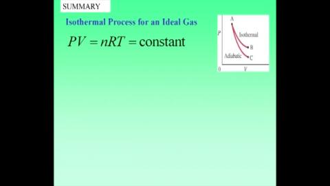 Comment on isothermal and adiabatic process