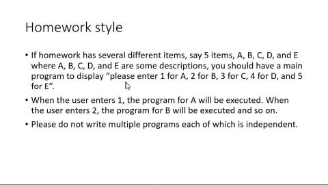 Explain Homework Style