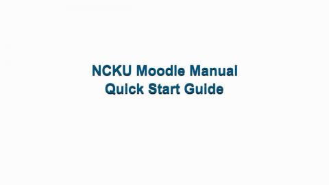 [Moodle操作教學]Quick start guide