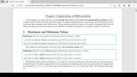 2021-10-26 Chapter 4-1 Applications of Differentiation.mkv