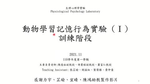 影片2_動物學習記憶行為實驗