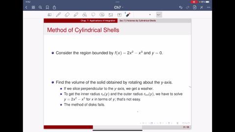 Ch 7.3 Volumes by Cylindrical Shells.mp4