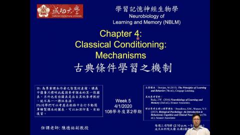 學習記憶神經生物學_week05_Ch4_Classical Conditioning (2) (1/3)