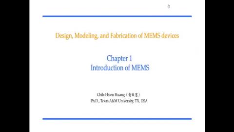 Chapter1 Introduction of MEMS