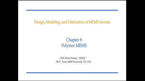 Chapter8 Polymer MEMS