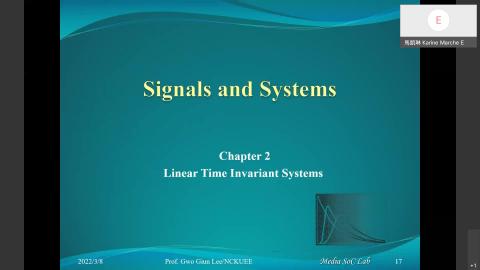 訊號與系統 Signals and Systems-20220308