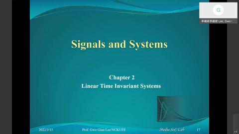 訊號與系統 Signals and Systems-20220315