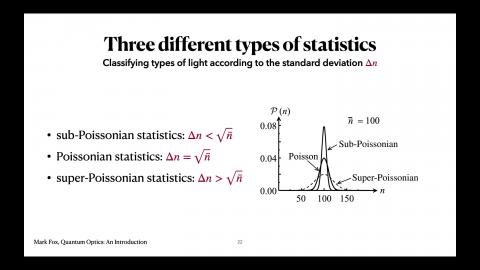 4. Classification of light by photon statistics