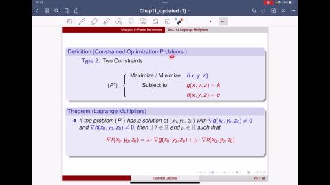 Sec 11.8 Lagrange Multipliers b.mp4