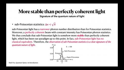 6. Sub-Poissonian light and Degradation of photon statistics by losses