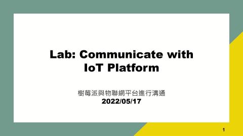 lab6: Communicate with IoT Platform
