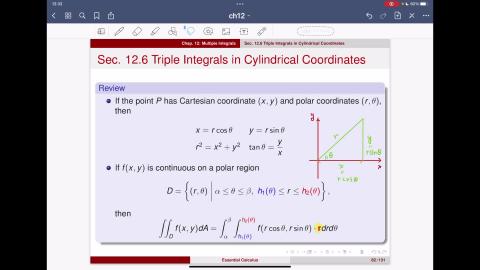 Sec 12.6 Triple Integrals in Cylindrical Coordinates.mp4