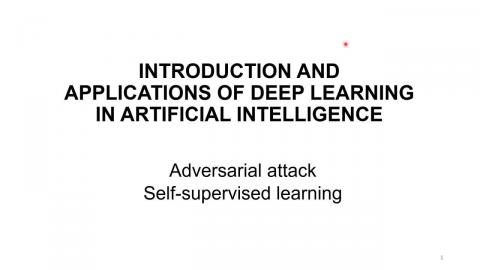 人工智慧深度學習概論與應用 - Self-supervised Learning (20220606)