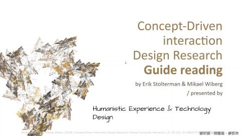 [student review] Concept-driven interaction design research