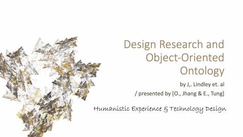 [student review] Design research and object-oriented ontology