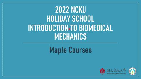 NCKU Holiday school 2022 Symbolic Manipulation