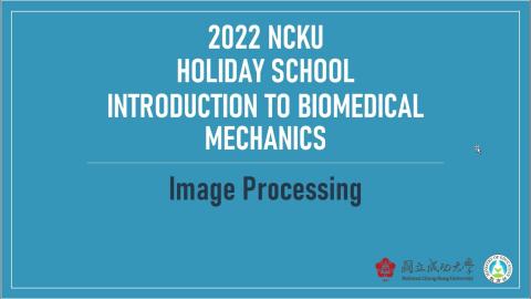 NCKU Holiday school 2022 Image Processing