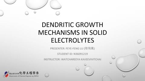 Dendritic growth mechanisms in solid electrolytes