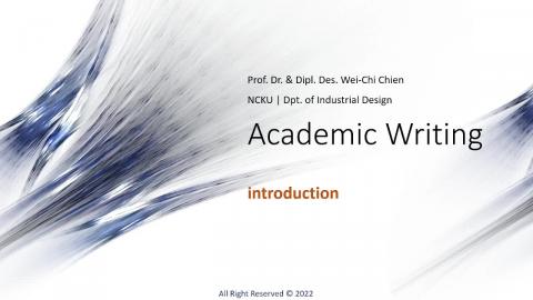 academic writing 01 introduction