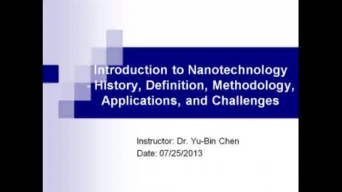 Introduction to Nanotechnology – History, Definition, Methodology, Applications and Challenges