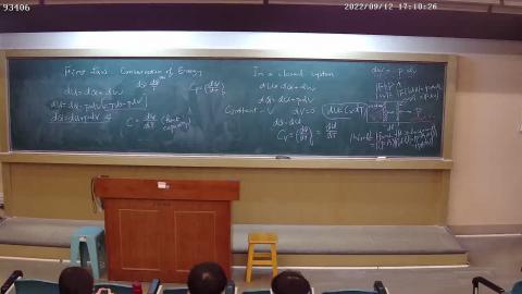 On-line Lecture 化工熱力學 - 2022/09/12 17:10