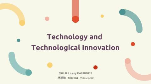 (student review) Technology and Technological Innovation