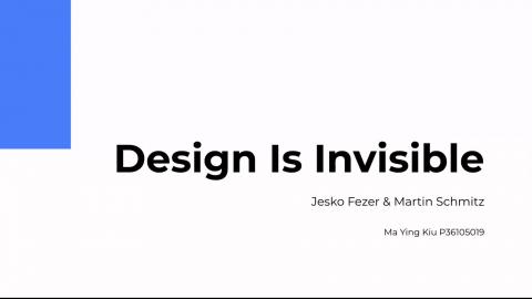 (student review) Design is Invisible