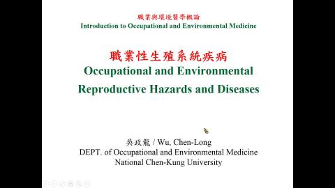 職業與環境醫學概論：職業性生殖系統疾病
