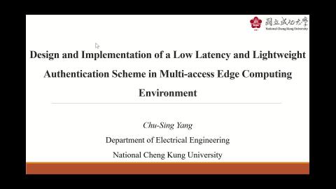 2022/12/21 網路管理 Authentication in MEC