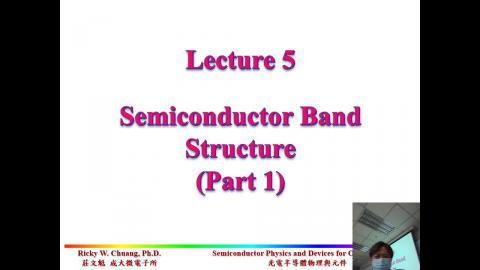 Lecture 5_ Semiconductor Bandstructure - Part 1
