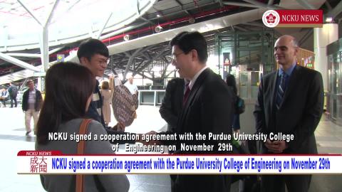【NCKU news】National Cheng Kung University and Purdue University Sign Engineering Field Agreement “online partnership in conjunction with the dual degree”
